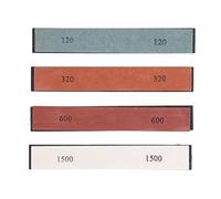 Cloimei Set professionale di pietre per affilare i coltelli da 4 pezzi, kit di pietra per affilare Premium con base antiscivolo per coltelli tascabili da chef, corindone bianco, gr