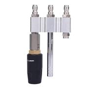 Cloimei Set ugelli per lavaggio morbido a valle regolabili 3 in 1 Punta per sapone a lunga portata in acciaio inossidabile Modello di spruzzo da 0 a 60 gradi per idropulitrice 3 7G