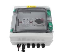 Cloimei Solar PV Combiner Box 32A IP65 Fireproof Photovoltaic Combiner Box with Disconnect Switch for Solar Panel Systems off Grid Power RV Marine Applications