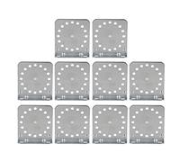 Cloimei Staffa angolare zincata resistente da 10 pezzi Supporto angolare per di recinzione elettrica Staffa regolabile per montaggio a parete Supporto universale per asta tonda pe