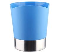 Cloimei Stainless Steel Spoon Cutlery Storage Organizer Box with High Capacity for Forks Straws Paper Cups for Coffee Shops Restaurants and Home Use PP Material Black Blue 12x14.2 (Blu)