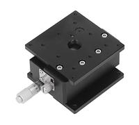 Cloimei Tavolo scorrevole manuale a rulli incrociati manuale ad alta precisione con asse Z e manopola micrometrica, in lega di alluminio anodizzato nero per strumenti ottici, attre (80X80 mm)