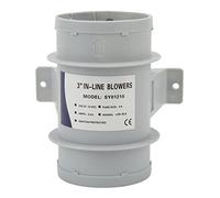 Cloimei Ventilatore in plastica da 3 Pollici ad Alte Prestazioni Ventilatore in Linea DC12V di Flusso d'Aria efficiente per Yacht RV Veicolo Marino Vano Motore Cambusa di sentina