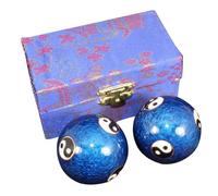 Cloisonne Baoding Balls with Chime | Chinese Medicine Baoding Balls | 2X 1.85-Inch Cloisonne Enamel Balls with Chime | Health and Hand Relief Balls | Boxed for Exercise and Relaxation
