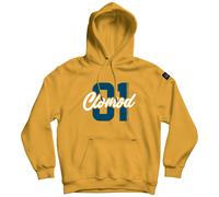 CLOMOD Hoodie "One" Comodo Cotone Cappuccio Felpa Uomo Spicy Mustard Yellow