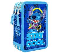 Disney Astuccio Completo 3 Zip Stitch Stay Cool