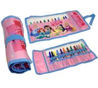 Clondo Astuccio Rotolo Con 12 Pennarelli Giotto, Per Principesse Fan, Portapenne Scuola Bambini e Bambine, Arrotolabile