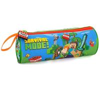 Clondo Astuccio Tombolino Per Bambini, Per Minecraft Fan Survival - Portapenne Scuola Bambino e Bambina - 21x8 cm - Chiusura Zip - Poliestere Resistente - Gadget Ufficiale - Idea Regalo