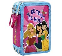 Principesse Disney Astuccio triplo riempito, 44 pezzi, 3 Zip Scuola, PR0862-B