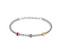 Clondo Bracciale Uomo Donna As Roma in Acciaio - Collezione Ufficiale Calcio - Accessorio Elegante e Sportivo con Logo - Idea Regalo per Tifosi - Vari Modelli Disponibili (Chain Logo Minimal Roma)