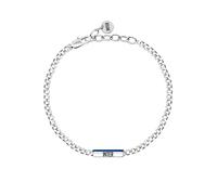 Clondo Bracciale Uomo Donna Inter in Acciaio - Collezione Ufficiale Calcio - Accessorio Elegante e Sportivo con Logo - Idea Regalo per Tifosi - Vari Modelli Disponibili (Slim Plate Chain)