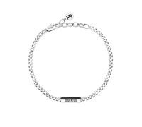 Clondo Bracciale Uomo Donna Juventus in Acciaio - Collezione Ufficiale Calcio - Accessorio Elegante e Sportivo con Logo - Idea Regalo per Tifosi - Vari Modelli Disponibili (Slim Plate Chain)