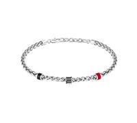 Clondo Bracciale Uomo Donna Milan in Acciaio - Collezione Ufficiale Calcio - Accessorio Elegante e Sportivo con Logo - Idea Regalo per Tifosi - Vari Modelli Disponibili (Chain Logo Minimal)