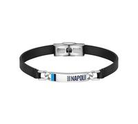 Bracciale in acciaio bambino con targhetta smaltata ssc napoli