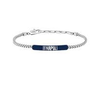 Clondo Bracciale Uomo Donna SSC Napoli in Acciaio - Collezione Ufficiale Calcio - Accessorio Elegante e Sportivo con Logo - Idea Regalo per Tifosi - Vari Modelli Disponibili (Blue Icon)