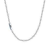 Clondo Collana Uomo Donna Inter in Acciaio Inossidabile - Prodotto Ufficiale Calcio - Gioiello con Logo - Idea Regalo Elegante per Tifosi Neroazzurri - Ragazzo e Ragazza (Slim Plate Chain Inter)