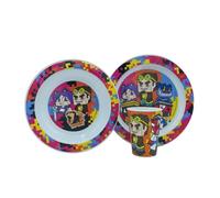 Lyon Gamer Pranzo Set 3 Pezzi, Piatto Piano, Piatto Fondo, Bicchiere, Micro, Bambini