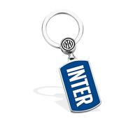 Clondo Portachiavi Fc Inter in Acciaio Inossidabile - Prodotto Ufficiale Calcio - Gadget Elegante e Resistente con Logo - Idea Regalo per Tifosi Neroazzurri (Dog Tag Keychain Inter)