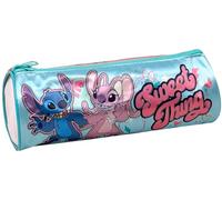 Clondo Stitch e Angel Astuccio Tombolino Bambini, Scuola o Tempo Libero, Portapenne Cilindro