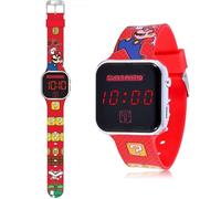 Clondo Super Mario Orologio da Polso Digitale Led per Bambino e Bambina, Funzione data, Formato 12/24 Ore
