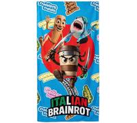 Clondo Telo Mare Bambini Per Italian Brainrot Fan - Microfibra Morbida in Poliestere - Asciugamano Mare Piscina, Colori Vivaci, Idea Regalo Estate, Gadget Ufficiale