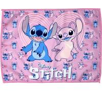 Clondo Tovaglietta in Tessuto Bambina, Per Stitch Fan, 40x30cm, Pranzo, per il Tempo Libero e la Scuola, Pieghevole, Rosa