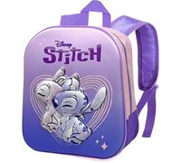 Clondo Zainetto 3D Asilo Bambini, Per Stitch e Angel Fan, Zaino Tempo Libero Bambina, Scuola Materna, 31 Centimetri, Viaggio, Regalo, Rosa, Viola