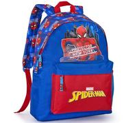 Clondo Zaino Americano Bambino Per Spiderman Fan 41x31x18 cm con Spallacci Imbottiti, Divisorio Interno, Tasca Frontale e Porta Borraccia - Per Scuola, Tempo Libero, Viaggi - Blu