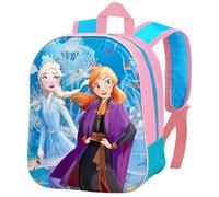Clondo Zaino Asilo 3D 31×26×11 cm - Zainetto per Bambina - Per Frozen Fan - Poliestere Resistente - Perfetto Nido e Viaggio - Unisex 2-6 anni