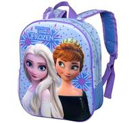 Clondo Zaino Asilo 3D 31×26×11 cm - Zainetto per Bambina - Per Frozen Fan - Poliestere Resistente - Spallacci Imbottiti e Tasche Laterali - Perfetto Nido e Viaggio - Unisex 2-6 anni