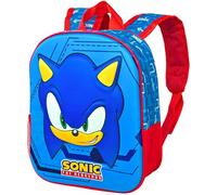 Clondo Zaino Asilo 3D 31×26×11 cm - Zainetto per Bambino - Per Sonic Fan - Poliestere Resistente - Spallacci Imbottiti e Tasche Laterali - Perfetto Nido e Viaggio - Unisex 2-6 anni