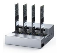 Cloner NVME M.2 a 4 alloggiamenti, Coolpie CR510 20Gbps NVMe Enclosure per SSD Offline Clone & Read Write, Cloner M.2 senza attrezzi con ventole di raffreddamento, supporta dimensioni per SSD