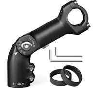 CLOPAE Attacco manubrio regolabile, rialzo manubrio (da -10° a +70°), 31,8 mm x 110 mm, rialzo manubrio bicicletta, design esagonale, rialzo manubrio bicicletta per MTB/bici da corsa/BMX