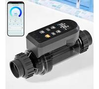 Cloratore per piscine, sis-tema di clorazione ad acqua salata, generatore di cloro salino da 15/20/25/30/40/50g/h, con autopulizia e controllo app, per piscine fino a 60,000 galloni, IPX5,20g/h