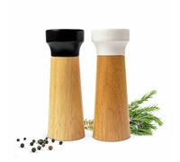Cloridrico E Macinapepe Set Legno di Acacia Macinino IN Ceramica Mulino