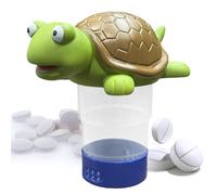 Clorinatore di tartaruga - per compresse di cloro | Distributore galleggiante a forma di animale con cloro, decorazione galleggiante per cloratore trasparente e sicuro nelle terme