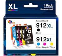 Clorisun 912XL Rifabbricato Cartucce Compatibile per Cartucce HP 912 XL Multipack per HP OfficeJet Pro 8025e 8022e 8022 8025 8023 8024e 8024 8020e HP OfficeJet 8012e 8015e 8014e 8012 8010 8014
