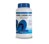Cloro 4 azioni per piscina 5 pastiglie da 200 grammi barattolo 1kg Lapi Chimici