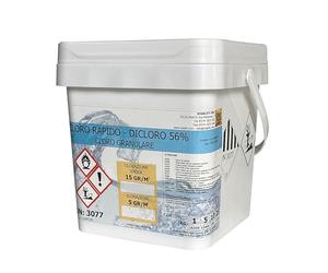Cloro rapido piscina Dicloro 56% clorazione shock piscine granulare Maris Rapid Chlor kg 5