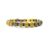 clorophilla. Bracciale in Pietre Naturali | 2 Misure | Uomo Donna, Cristalloterapia, Reiki, Yoga | Confezione Regalo, Tagliandino Pietra e Palo Santo per la Purificazione (LARGE, PIETRA DEL DRAGO)