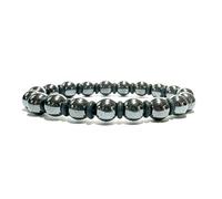clorophilla. Bracciale in Pietre Naturali | 2 Misure | Uomo Donna, Cristalloterapia, Reiki, Yoga | Confezione Regalo, Tagliandino Pietra e Palo Santo per la Purificazione (NORMAL, EMATITE)