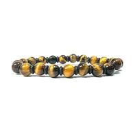 clorophilla. Bracciale in Pietre Naturali | 2 Misure | Uomo Donna, Cristalloterapia, Reiki, Yoga | Confezione Regalo, Tagliandino Pietra e Palo Santo per la Purificazione (NORMAL, OCCHIO DI TIGRE)