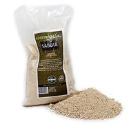 clorophilla. Sabbia fine 0-4 100% Naturale Adatta a terrari, acquari, Tartarughe e rettili, Non spolvera, drena Perfettamente - 1 Litro