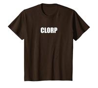 Clorp - Tipografia Parola Divertente Maglietta, Bambini, Marrone, 6 Anni