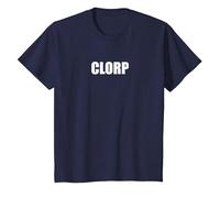 Clorp - Tipografia Parola Divertente Maglietta, Bambini, Navy, 2 Anni