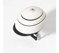 CLOSCA. Casco pieghevole da bicicletta. Casco da bici per adulti con visiera. Casco certificato per bici ed e-scooter. Per donna e uomo. (Bianco/Nero, M)