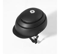 CLOSCA. Casco pieghevole da bicicletta. Casco da bici per adulti con visiera. Casco certificato per bici ed e-scooter. Per donna e uomo. (Nero/Nero, M)