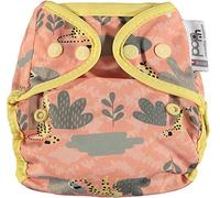Close Parent - Copertura per pannolino impermeabile ecologica in rosa con ghepardo regolabile con bottoni automatici per neonati e bambini, adatta per pannolini piatti e aderenti