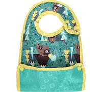 Close Pop-in 6plus Months Old Baby Dribble Bavaglino unisex impermeabile resistente alle macchie, basta pulire con un panno stampato Bear