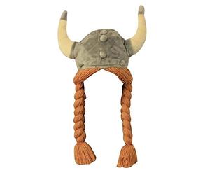 Close Up Cappello vichingo in peluche per adulti